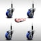 Service Caster 3'' SS Blue Poly Wheel Swivel 3/4'' Expanding Stem Caster Set, 4PK SCC-SSEX20S314-PPUB-BLUE-34-4 - alternate 2